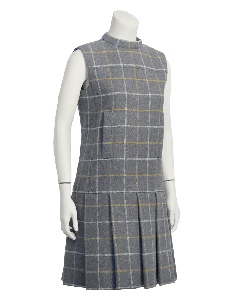 Grey Windowpane Dress and Jacket Set