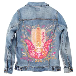 Hamsa Hand by CatCoq Unisex Denim Jacket
