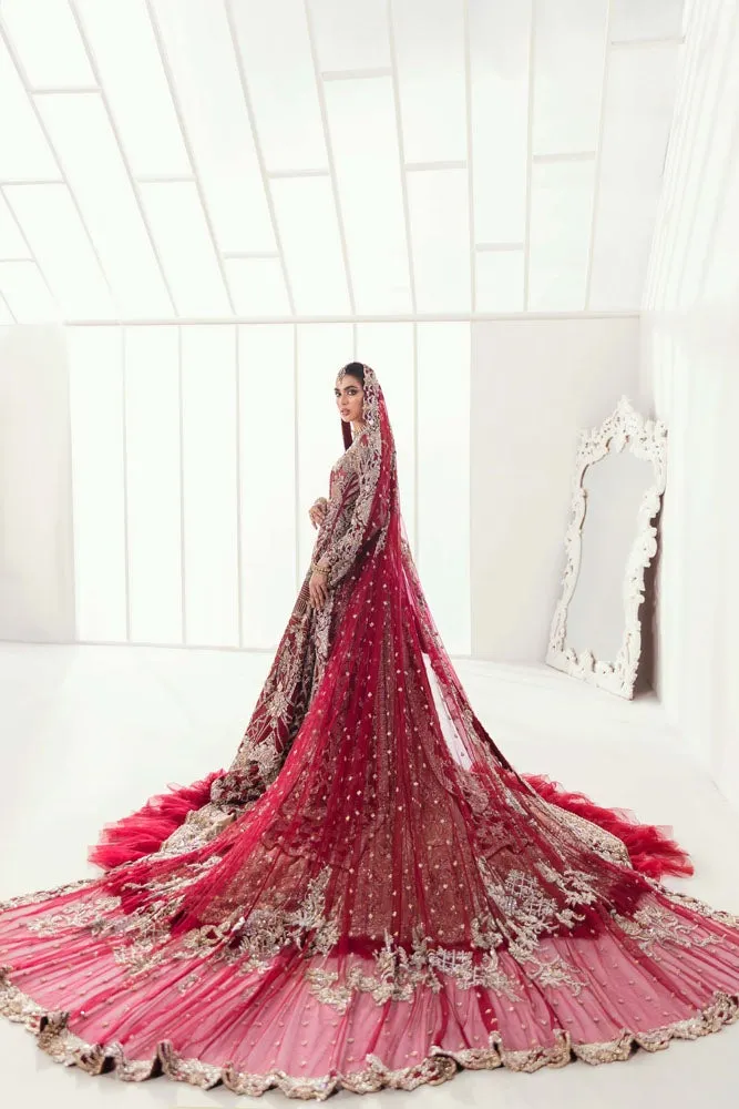 Heavy Designer Red Indian Bridal Lehenga Gown #BN1126
