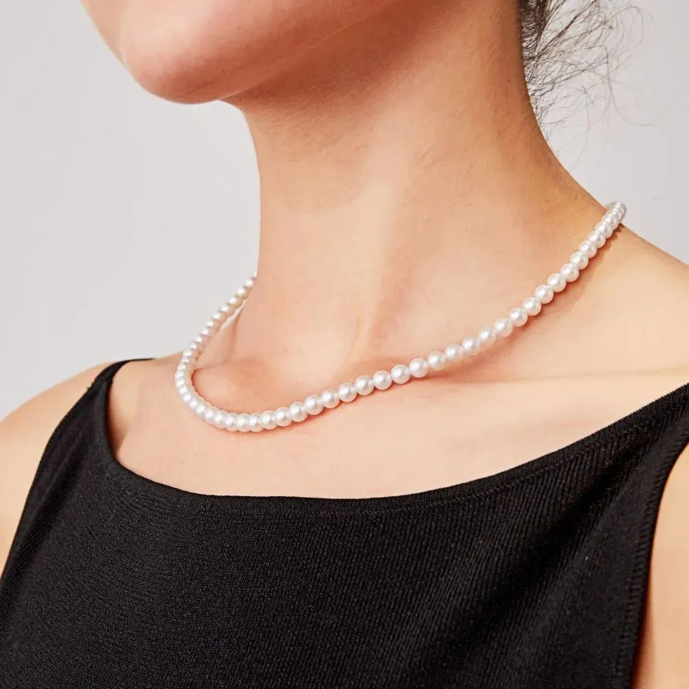 HIGH-END JEWELRY High-gloss Baby Akoya Sophisticated Elegant Beaded Necklace