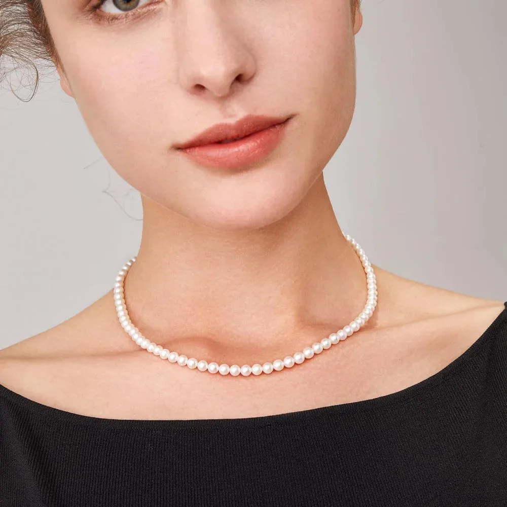 HIGH-END JEWELRY High-gloss Baby Akoya Sophisticated Elegant Beaded Necklace