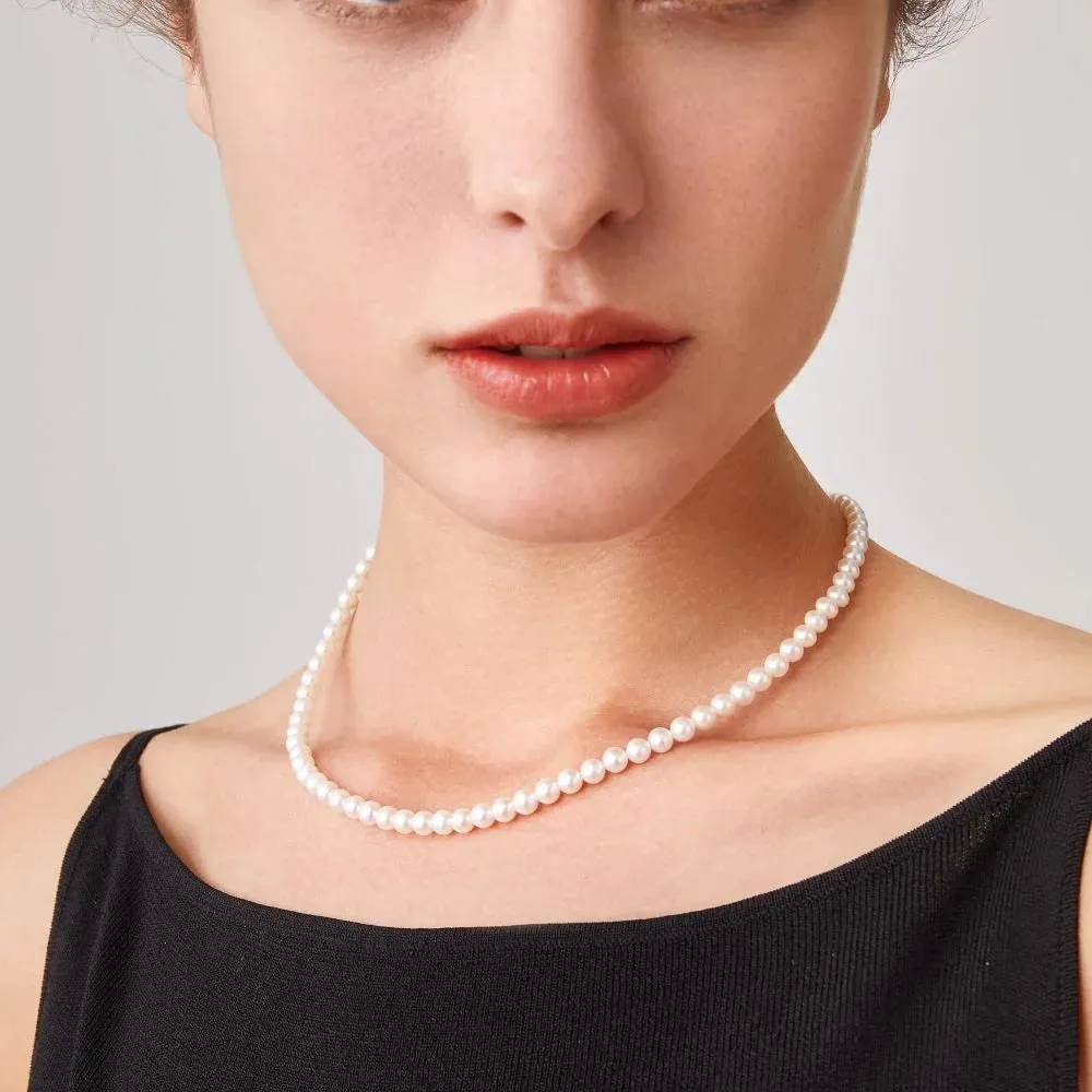 HIGH-END JEWELRY High-gloss Baby Akoya Sophisticated Elegant Beaded Necklace