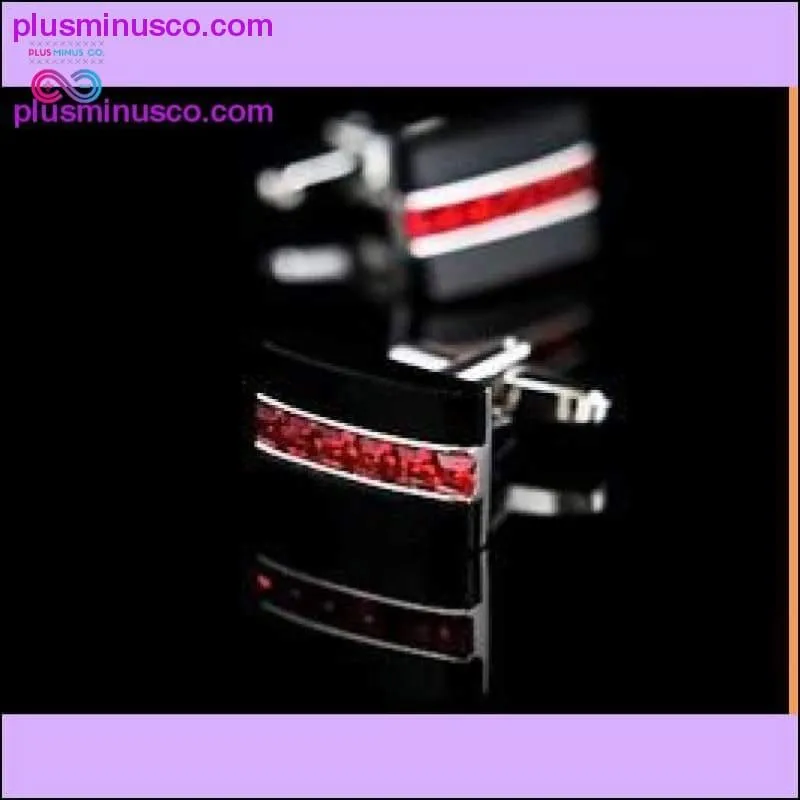 High Quality and Trendy Red Crystal Luxury Cufflinks for Men