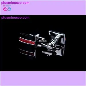 High Quality and Trendy Red Crystal Luxury Cufflinks for Men