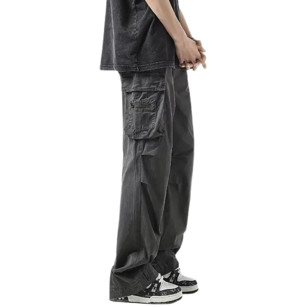 High Street Trendy Straight Cargo Pants