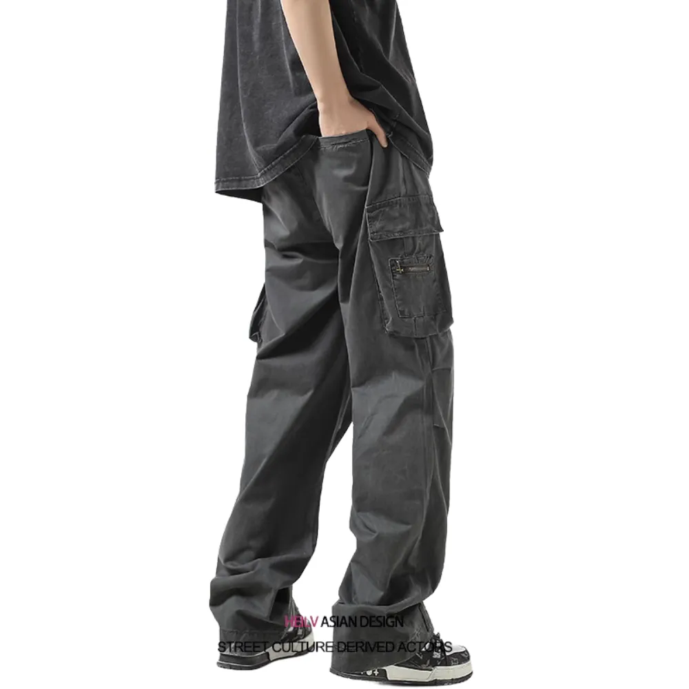 High Street Trendy Straight Cargo Pants