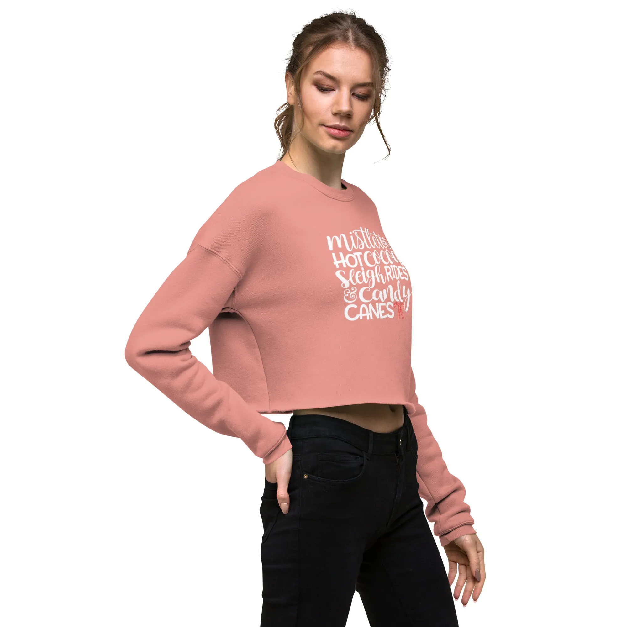 Holiday Crop Sweatshirt w/ Mistletoe saying