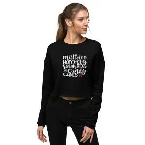 Holiday Crop Sweatshirt w/ Mistletoe saying