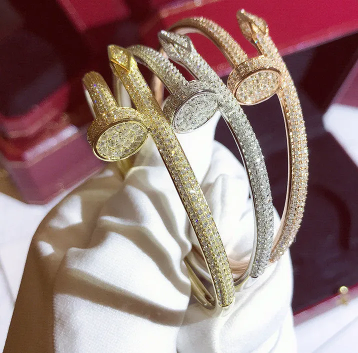 Iced nail bangle
