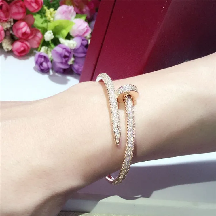 Iced nail bangle