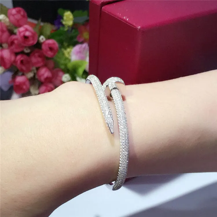 Iced nail bangle