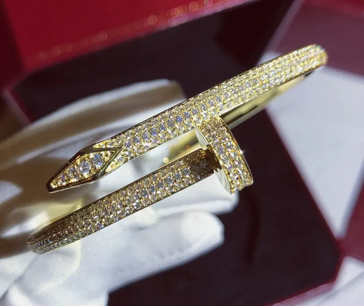 Iced nail bangle