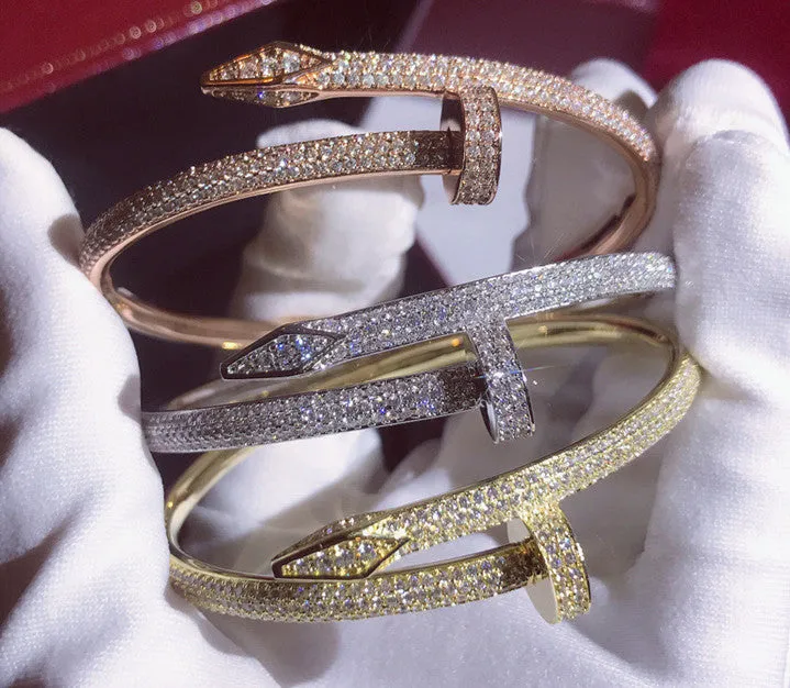 Iced nail bangle