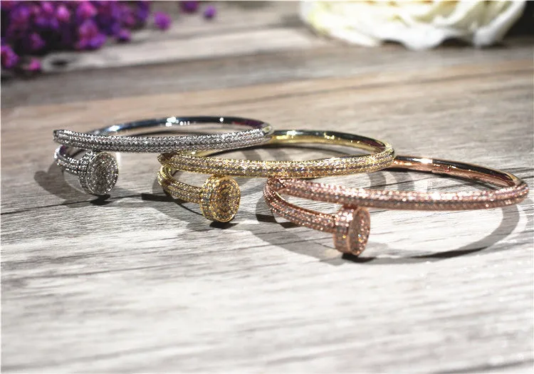 Iced nail bangle