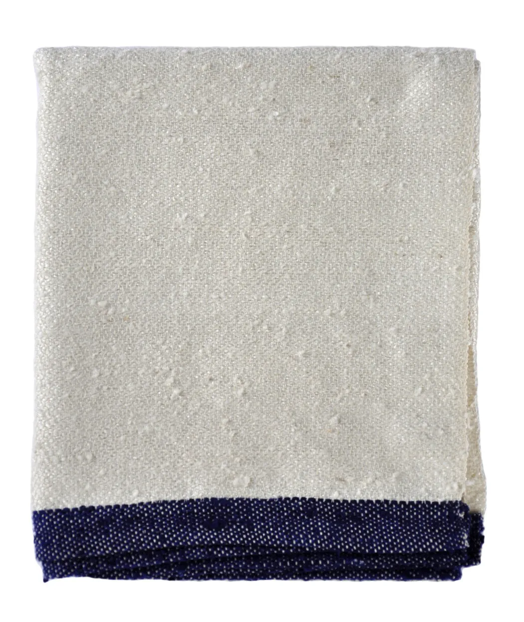 Indigo Raw Silk Throw Blanket