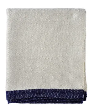 Indigo Raw Silk Throw Blanket