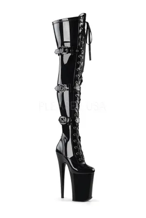 INFINITY-3028 Platform Boot  | Black Patent