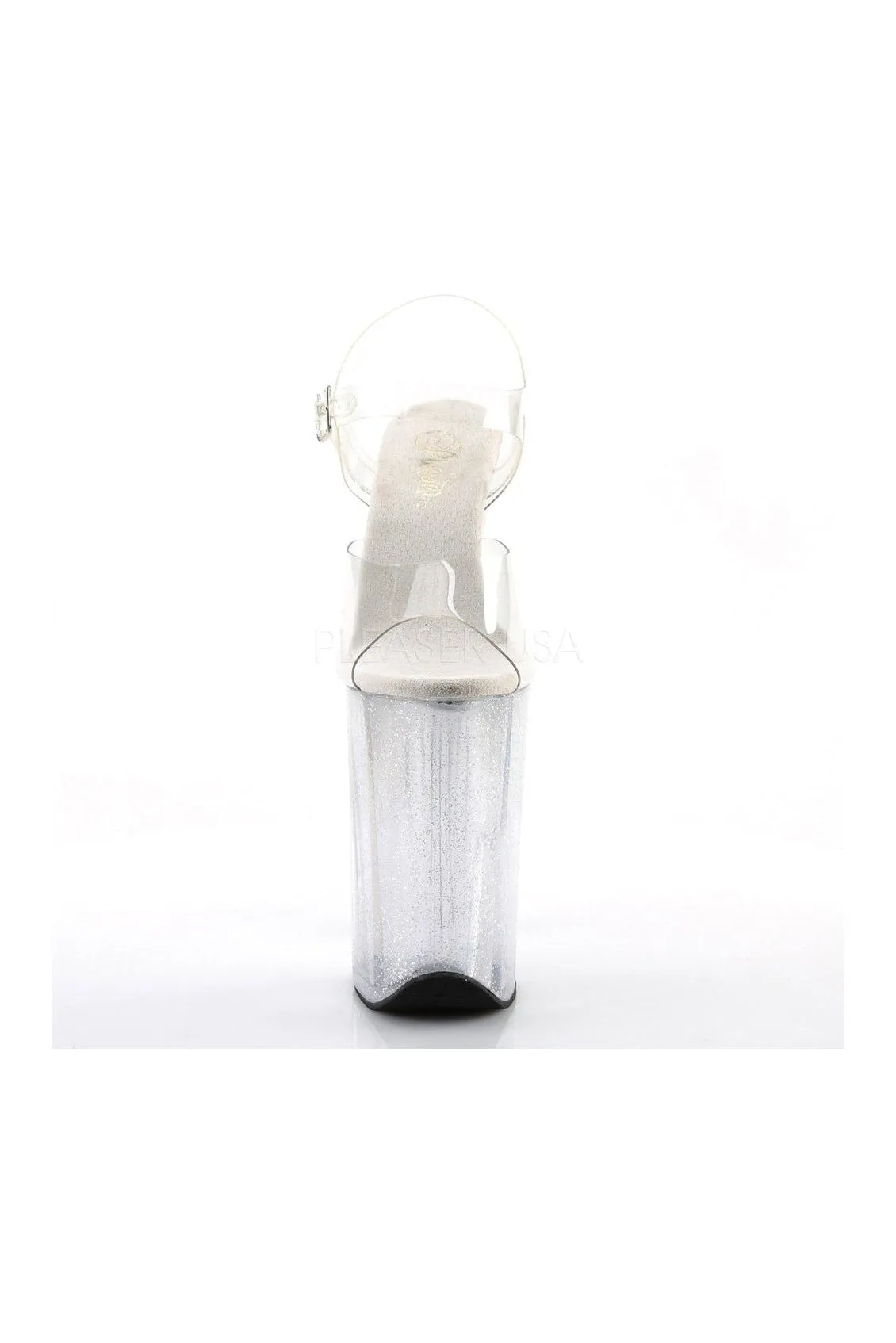 INFINITY-908MG Platform Sandal  | Clear Vinyl