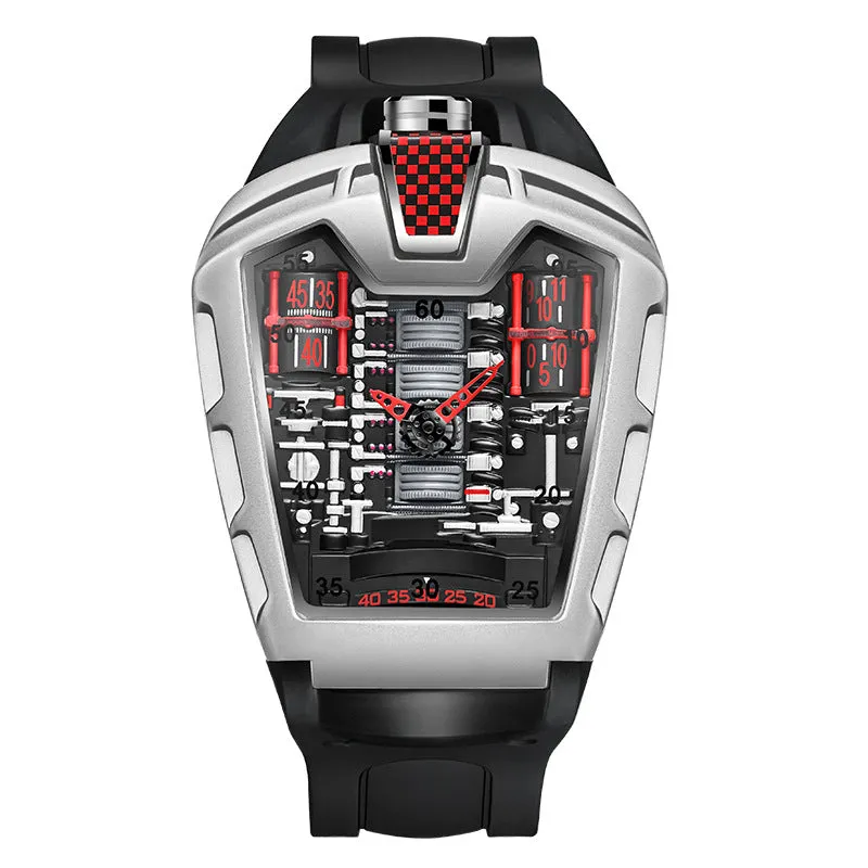 INSTOCK- Trendy men's silicone quartz watch