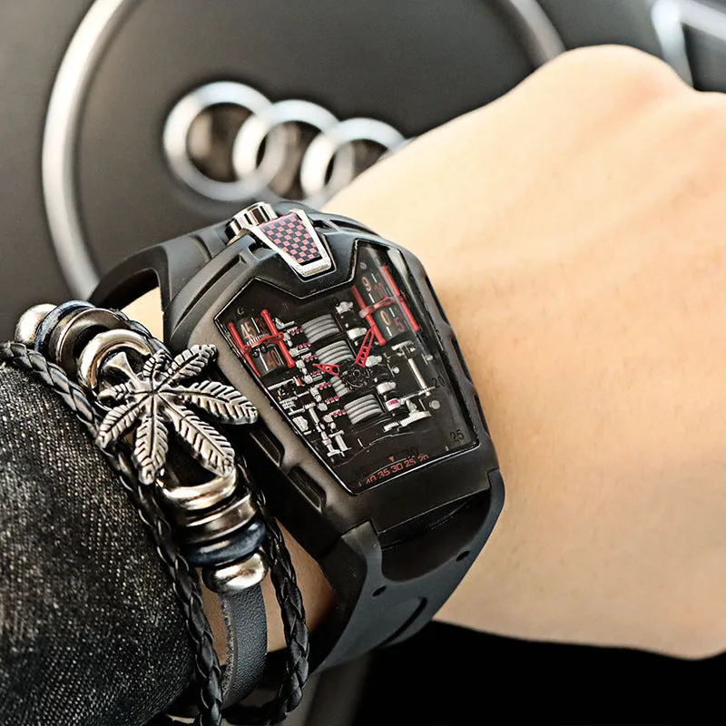 INSTOCK- Trendy men's silicone quartz watch