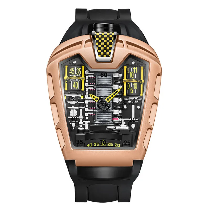 INSTOCK- Trendy men's silicone quartz watch