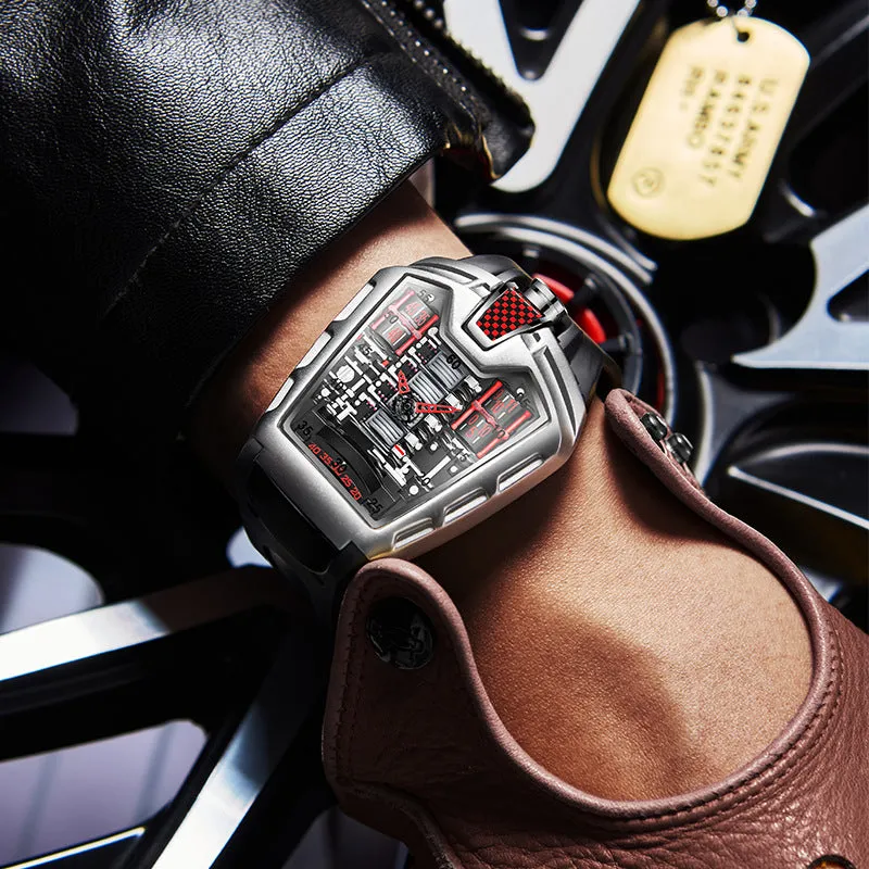 INSTOCK- Trendy men's silicone quartz watch