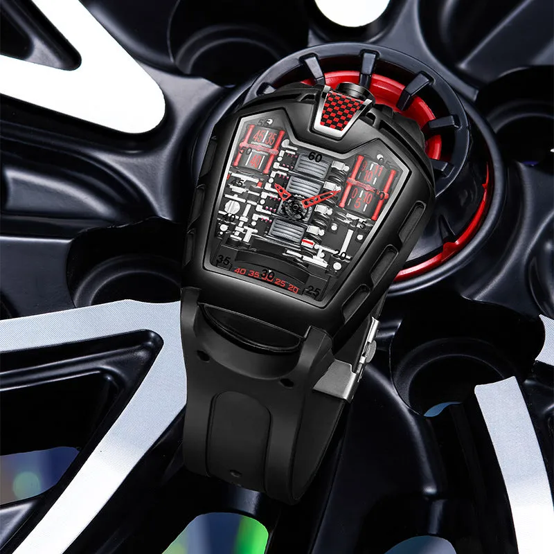 INSTOCK- Trendy men's silicone quartz watch
