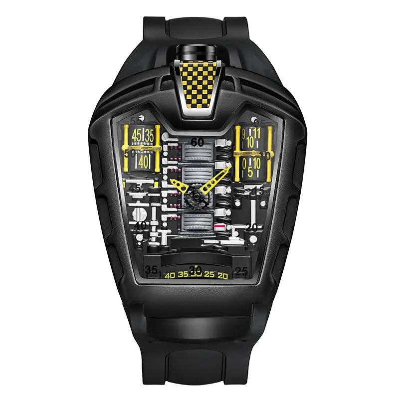 INSTOCK- Trendy men's silicone quartz watch