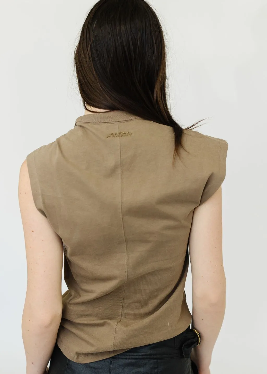 Isabel Marant Nayda Top in Light Khaki