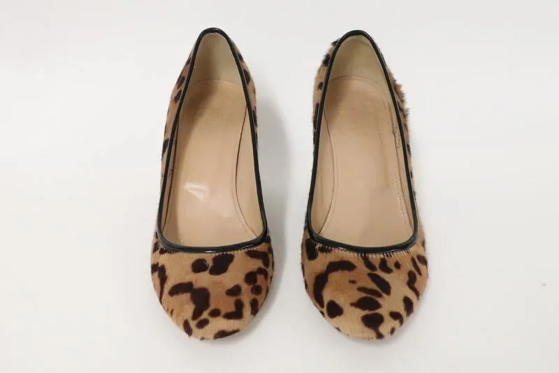 J.Crew Wedge Pump Martina Leopard Print Calf Hair Size 6.5