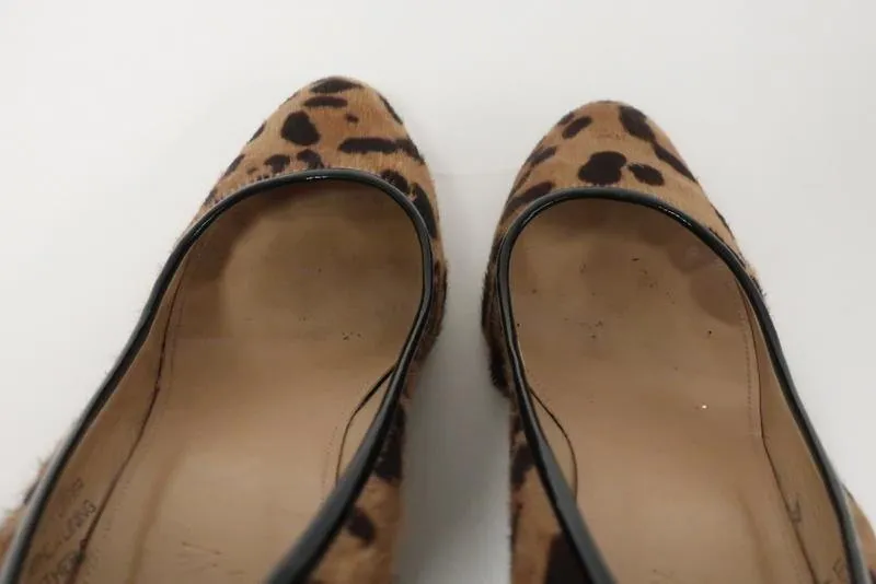 J.Crew Wedge Pump Martina Leopard Print Calf Hair Size 6.5