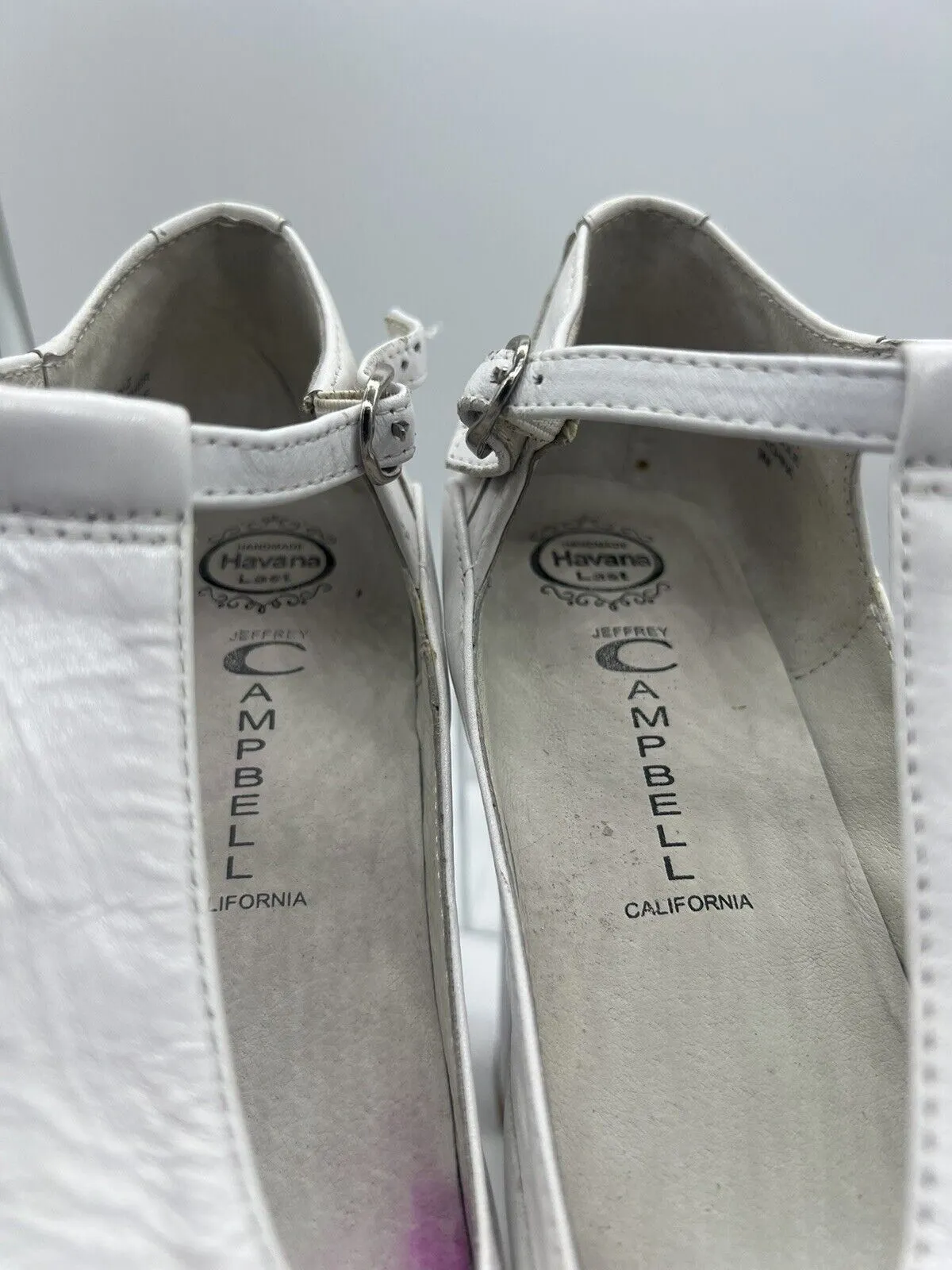 jeffrey campbell 9 M Havana Last platform white open toe High Heel Platform 5”
