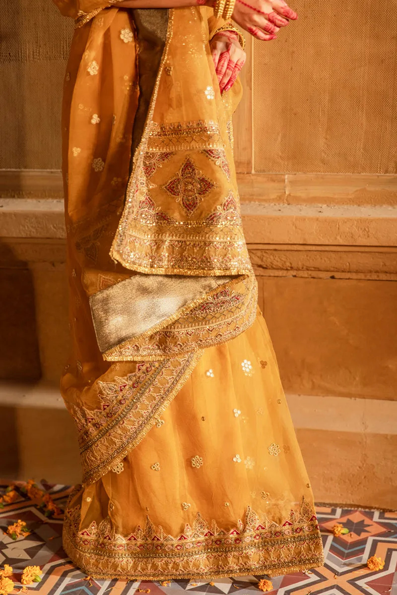 KF-02 INAYAH | Qalamkar Khaab Festive Formal Collection 2022 | Luxury Embroidered Unstitched Chiffon Suits