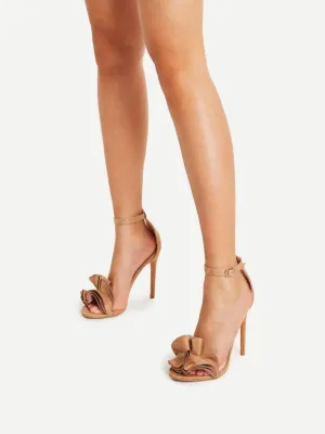 Layered Ruffle Design Stiletto Heels