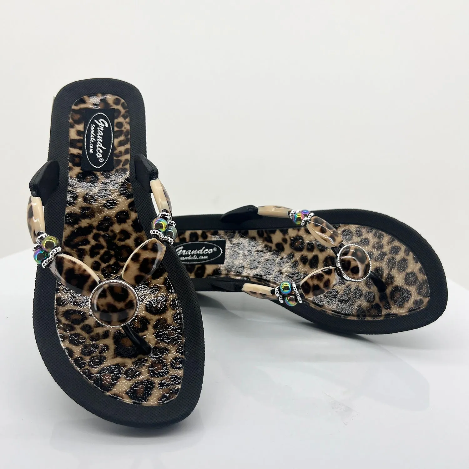 Leopard Thong - Black - GC3