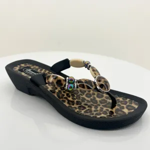 Leopard Thong - Black - GC3