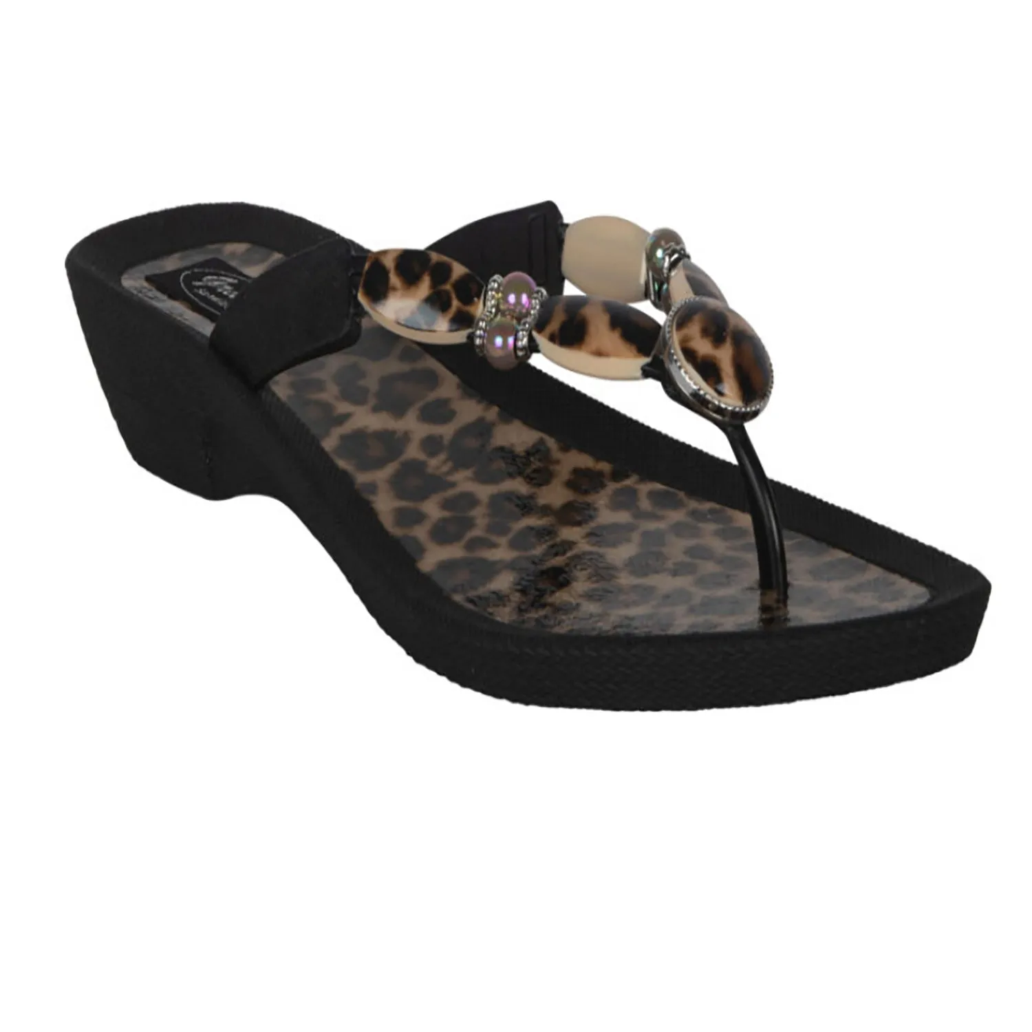 Leopard Thong - Black - GC3