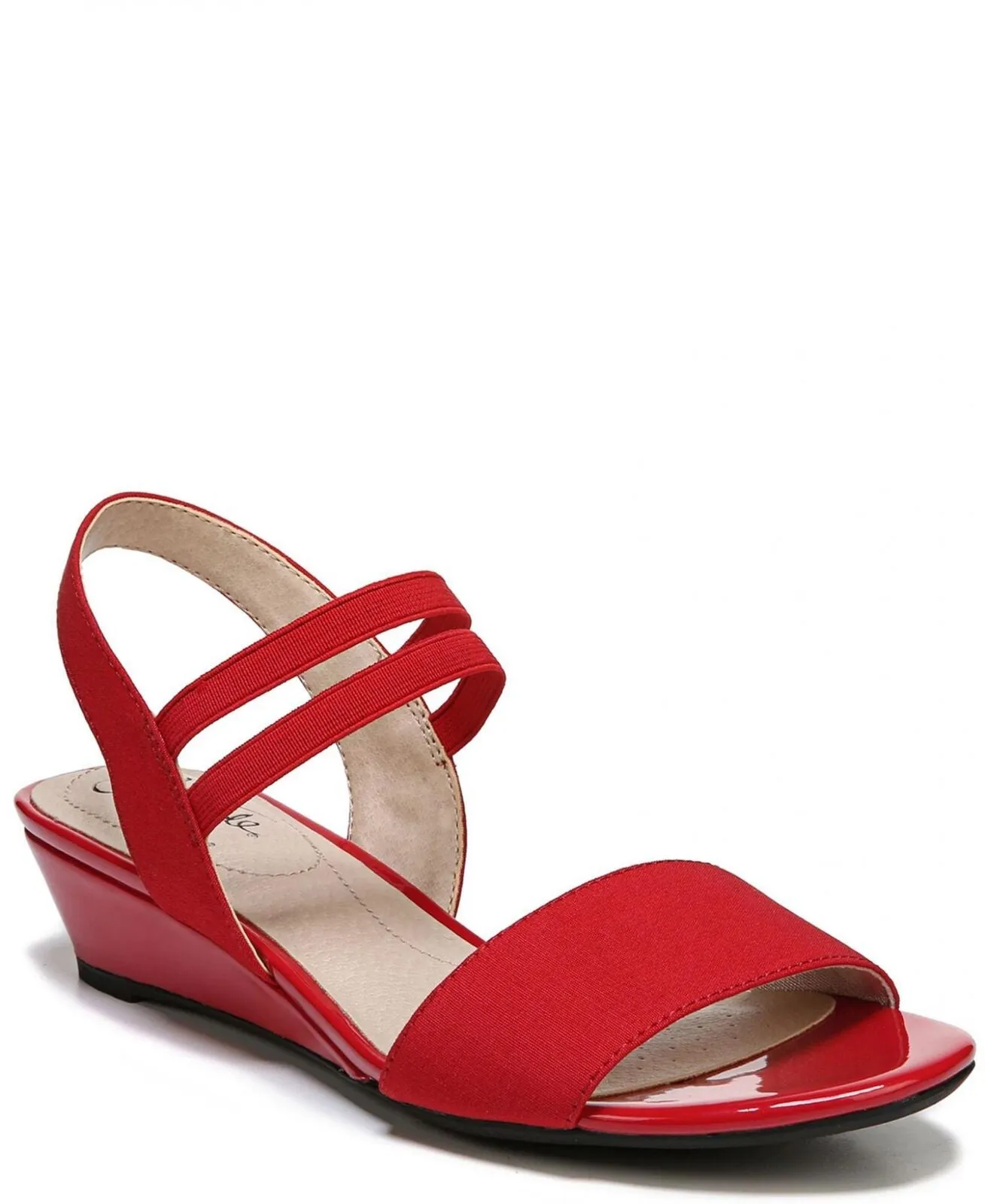 Lifestride Women's Yolo Wedge Sandal F4561F1 Red 8.5W