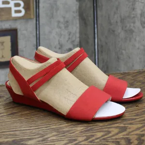 Lifestride Women's Yolo Wedge Sandal F4561F1 Red 8.5W