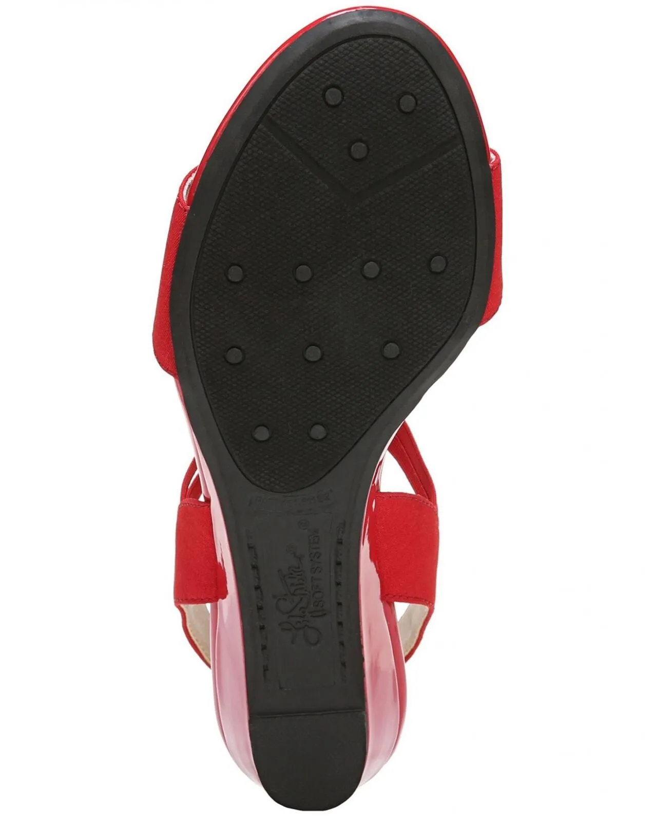 Lifestride Women's Yolo Wedge Sandal F4561F1 Red 8.5W