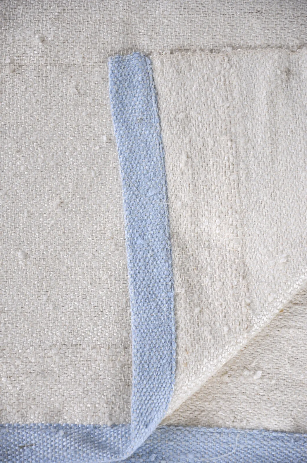 Light Pale Raw Silk Throw Blanket