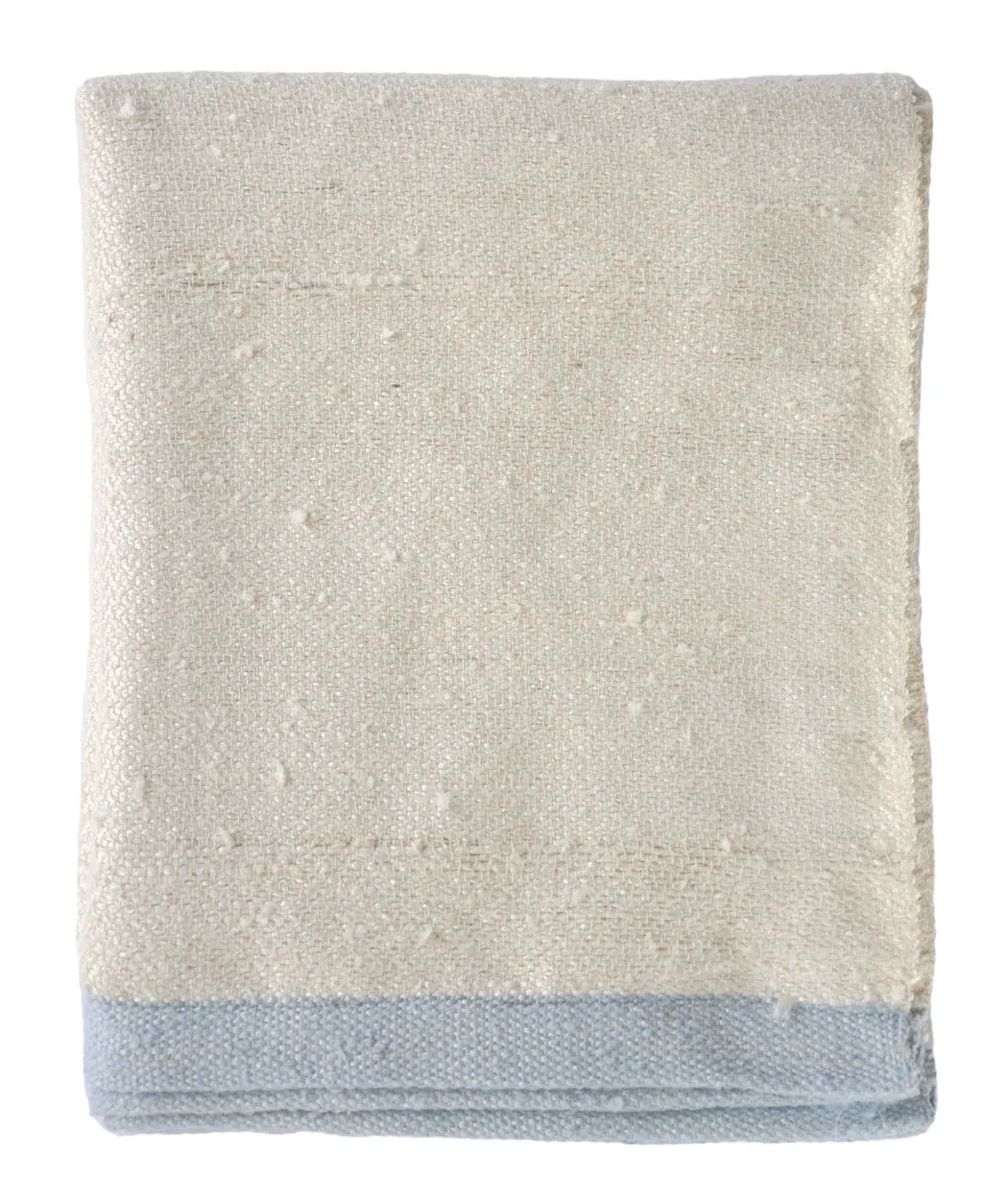 Light Pale Raw Silk Throw Blanket