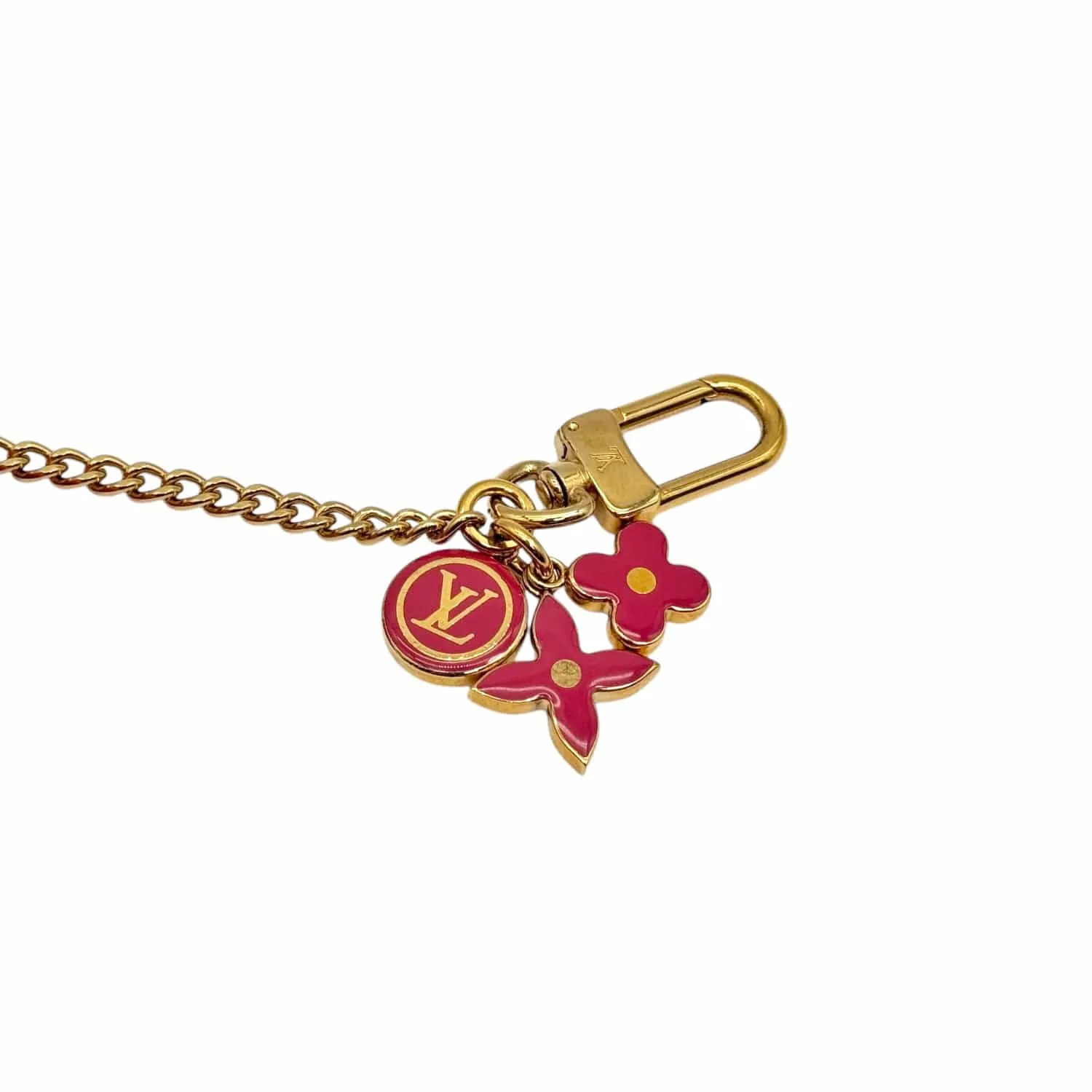 LOUIS VUITTON Monogram Vernis Heart Coin Purse with Charms - Pink