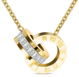 Luxury Gold Roman Numeral Stainless Steel Necklace Earring Jewelry Set Wedding For Women