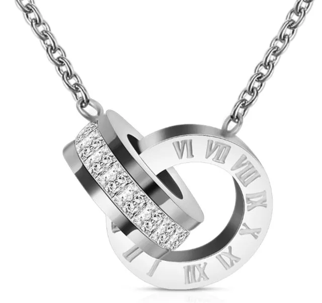Luxury Gold Roman Numeral Stainless Steel Necklace Earring Jewelry Set Wedding For Women
