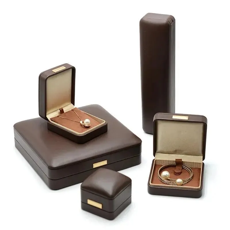 Luxury Jewelry Gift Box High quality PU Leather Jewelry Boxes for Ring Earrings Necklace Pendant Bracelet Box Jewelry Box