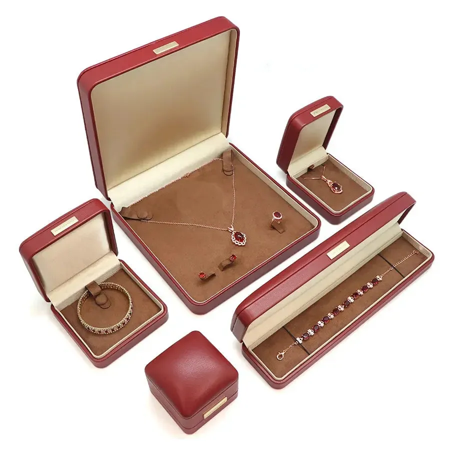 Luxury Jewelry Gift Box High quality PU Leather Jewelry Boxes for Ring Earrings Necklace Pendant Bracelet Box Jewelry Box