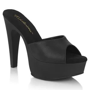 MARTINI-501  Black Faux Leather/Black Matte