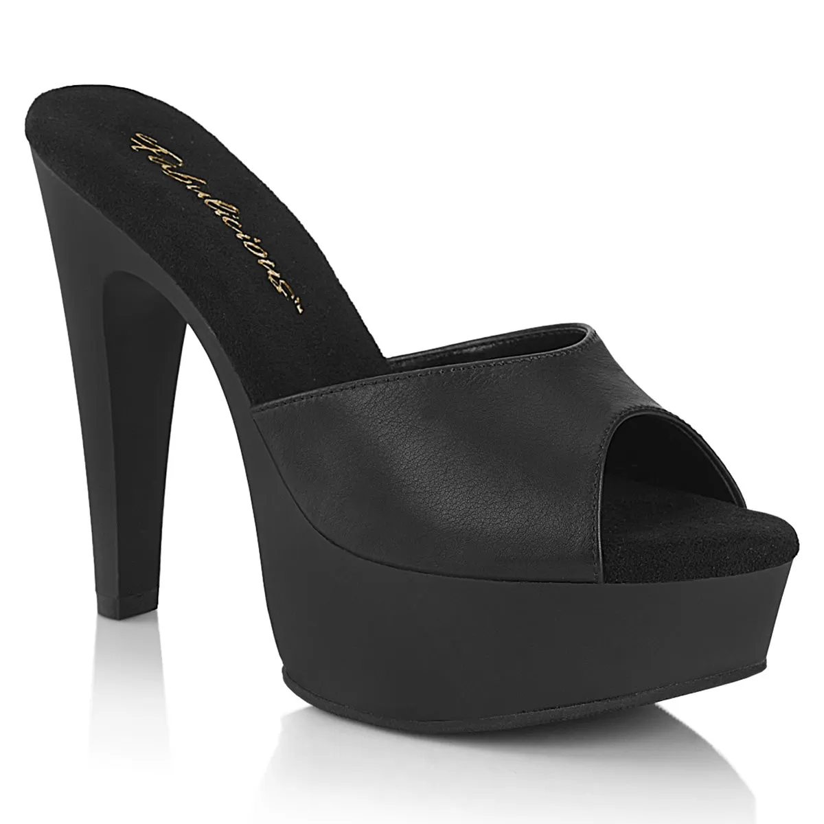 MARTINI-501  Black Faux Leather/Black Matte