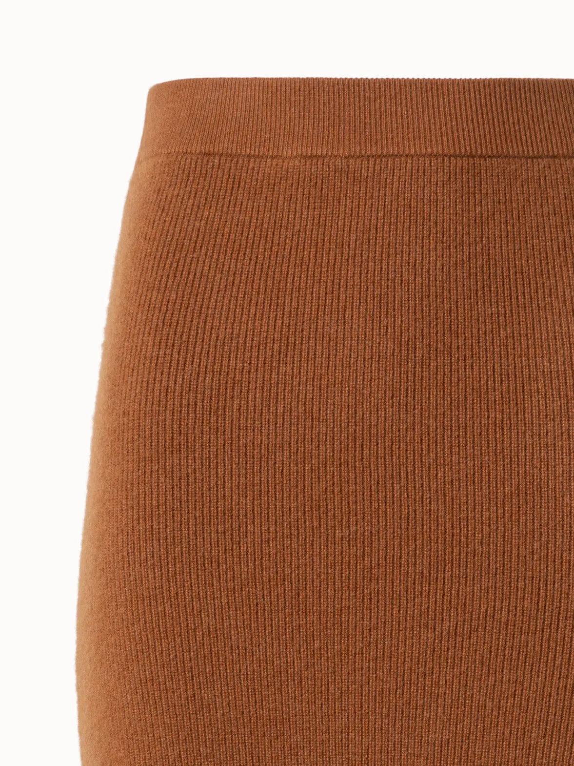 Midi Knit Skirt in Ribbed Cashmere